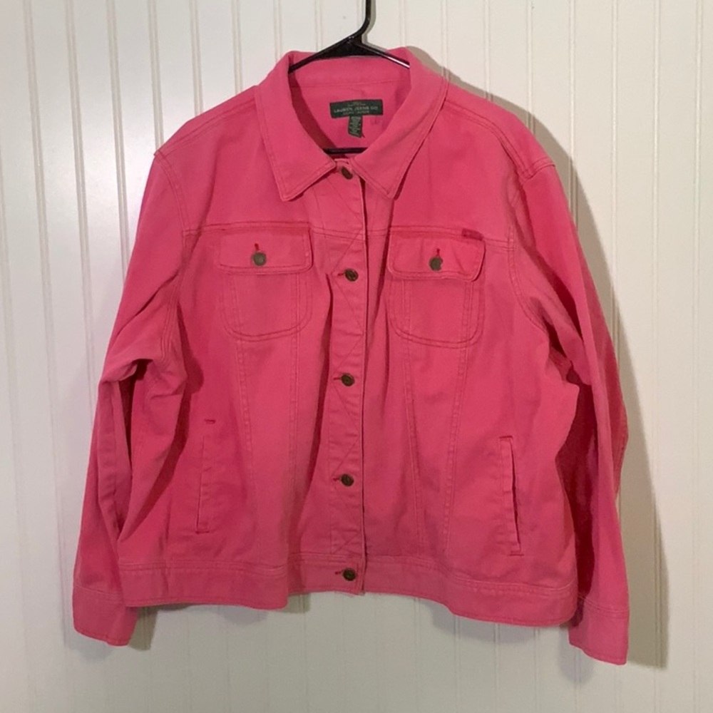 Ralph Lauren Jeans Co Pink Trucker Jacket, 3X